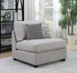 Cambria Upholstered Armless Chair Gray 551511 by Coaster Furniture