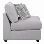 Cambria Upholstered Armless Chair Gray 551511 by Coaster Furniture - Image 6