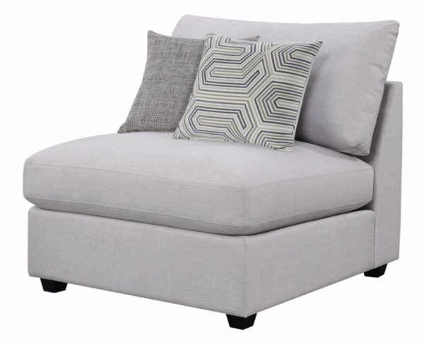 Cambria Upholstered Armless Chair Gray 551511 by Coaster Furniture - Image 9