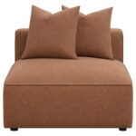 Jennifer Upholstered Tight Back Armless Chair Terracotta 551591 by Coaster Furniture - Image 7