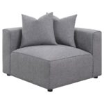 Jennifer Tight Seat Corner Chair Gray 551595 by Coaster Furniture