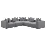 Jennifer Tight Seat Corner Chair Gray 551595 by Coaster Furniture - Image 5