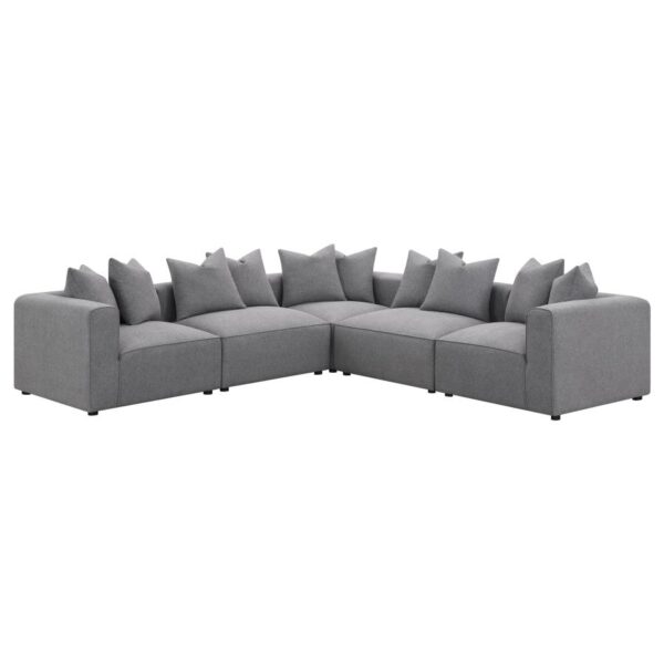 Jennifer Tight Seat Corner Chair Gray 551595 by Coaster Furniture - Image 5