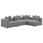 Jennifer Tight Seat Corner Chair Gray 551595 by Coaster Furniture - Image 7