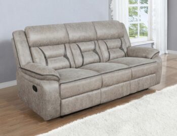 Greer Upholstered Tufted Back Motion Sofa 651351 by Coaster Furniture