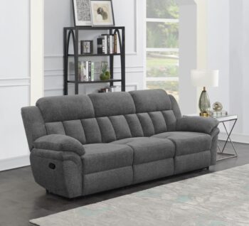 Bahrain Upholstered Motion Sofa Charcoal 609541 by Coaster Furniture