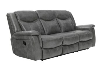 Conrad Upholstered Motion Sofa Cool Grey 650354 by Coaster Furniture