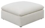 Hobson cushion seat ottoman off-white 551453 by coaster furniture