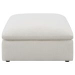 Hobson cushion seat ottoman off-white 551453 by coaster furniture - Image 5