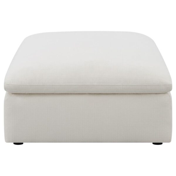 Hobson cushion seat ottoman off-white 551453 by coaster furniture - Image 5