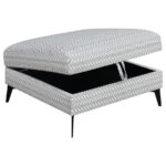 Clint upholstered ottoman with tapered legs multi-color 509807 by coaster furniture - Image 9