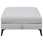Clint upholstered ottoman with tapered legs multi-color 509807 by coaster furniture - Image 8