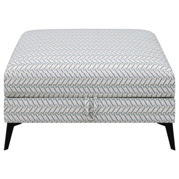 Clint upholstered ottoman with tapered legs multi-color 509807 by coaster furniture - Image 8