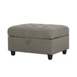 Stonenesse tufted storage ottoman grey 500414 by coaster furniture