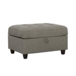 Stonenesse tufted storage ottoman grey 500414 by coaster furniture - Image 2