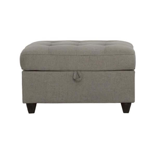 Stonenesse tufted storage ottoman grey 500414 by coaster furniture - Image 3