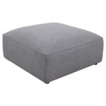 Jennifer square upholstered ottoman grey 551596 by coaster furniture