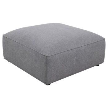 Jennifer square upholstered ottoman grey 551596 by coaster furniture