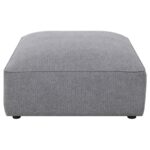Jennifer square upholstered ottoman grey 551596 by coaster furniture - Image 2