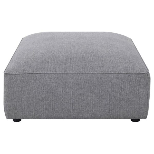 Jennifer square upholstered ottoman grey 551596 by coaster furniture - Image 2