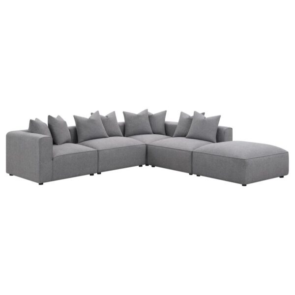 Jennifer square upholstered ottoman grey 551596 by coaster furniture - Image 7