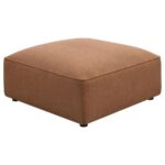 Jennifer upholstered ottoman terracotta 551593 by coaster furniture
