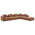 Jennifer upholstered ottoman terracotta 551593 by coaster furniture - Image 5
