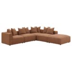 Jennifer upholstered ottoman terracotta 551593 by coaster furniture - Image 6