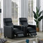 Toohey Home Theater Push Back Recliner Black 600181 by Coaster Furniture 29