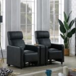 Toohey Home Theater Push Back Recliner Black 600181 by Coaster Furniture 30