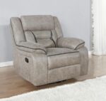Greer Upholstered Tufted Back Glider Recliner 651353 by Coaster Furniture - Image 2