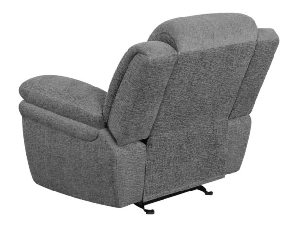 Bahrain Upholstered Glider Recliner Charcoal 609543 by Coaster Furniture - Image 5