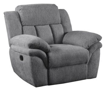 Bahrain Upholstered Power Glider Recliner Charcoal 609543P by Coaster Furniture
