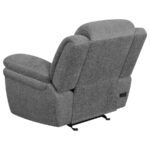 Bahrain Upholstered Power Glider Recliner Charcoal 609543P by Coaster Furniture - Image 8