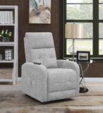 Tufted Upholstered Power Lift Recliner Gray 609402P by Coaster Furniture 17