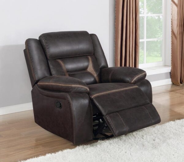 Greer Upholstered Tufted Back Glider Recliner 651356 by Coaster Furniture - Image 2