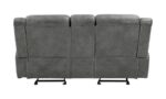 Conrad Upholstered Motion Loveseat Cool Gray 650355 by Coaster Furniture - Image 2