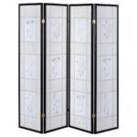 Catabella 4-panel Floral Print Folding Screen Multi-color 4407 by Coaster Furniture 8