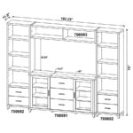 Lewes 4-piece Entertainment Center Cappuccino by 700881-S4 Coaster Furniture 17