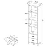 Lewes 4-piece Entertainment Center Cappuccino by 700881-S4 Coaster Furniture 18