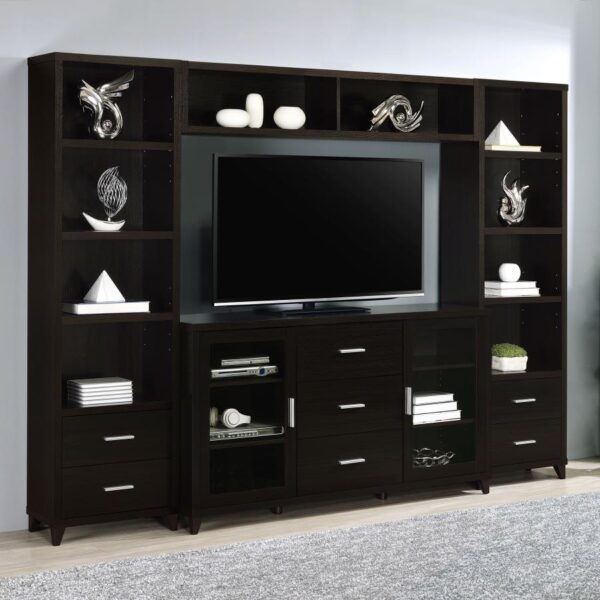Lewes 4-piece Entertainment Center Cappuccino by 700881-S4 Coaster Furniture - Image 9