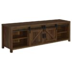Madra Rectangular TV Console with 2 Sliding Doors 736273 by Coaster Furniture - Image 5