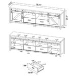 Madra Rectangular TV Console with 2 Sliding Doors 736273 by Coaster Furniture - Image 8