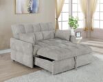 Cotswold Tufted Cushion Sleeper Sofa Bed Light Grey 508307 By Coaster Furniture 7