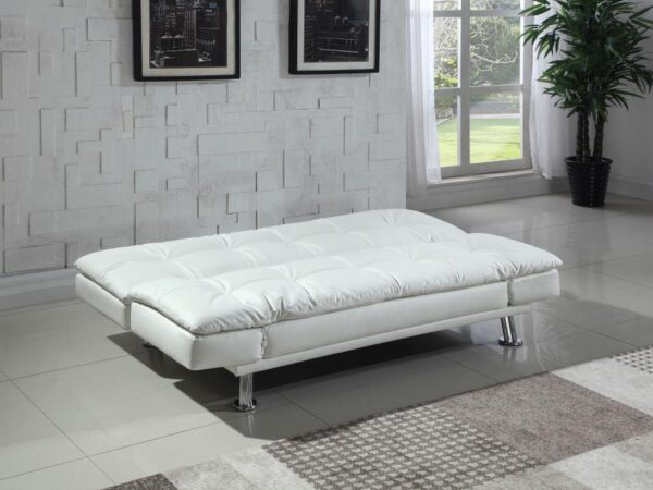 Dilleston Tufted Back Upholstered Sofa Bed White 300291 By Coaster Furniture - Image 2