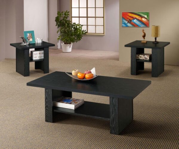 Rodez 3-piece Occasional Table Set Black Oak 700345 By Coaster Furniture - Image 2