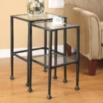 Leilani 2-piece Glass Top Nesting Tables Black 901073 By Coaster Furniture