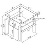 Dyer Tempered Glass End Table with Shelf Black 702287 By Coaster Furniture - Image 4