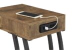 Troy Accent Table with Power Outlet Antique Nutmeg 900577 By Coaster Furniture - Image 2