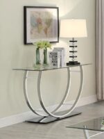 Danville U-shaped Sofa Table Chrome 704989 By Coaster Furniture